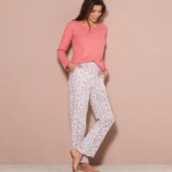 Pyjamabroek met bloemenprint