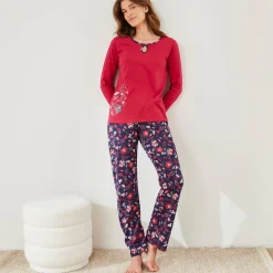 Pyjamabroek met bloemenprint