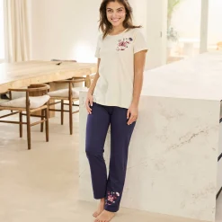 Pyjamabroek met bloemenprint