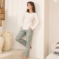 Pyjamabroek met bloemenprint