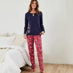 Pyjamabroek met bloemenprint