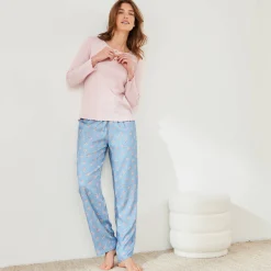 Pyjamabroek met bloemenprint