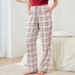 Pyjamabroek met ingeweven ruiten