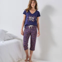 3/4-pyjamabroek met print 