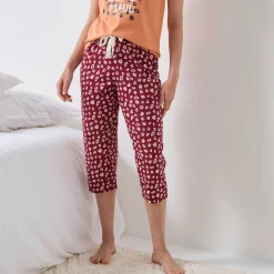 3/4-pyjamabroek met print "Beautiful"