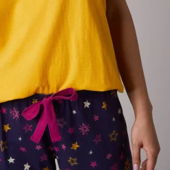 3/4-pyjamabroek met sterrenprint Estrella - katoen