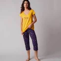 3/4-pyjamabroek met sterrenprint Estrella - katoen
