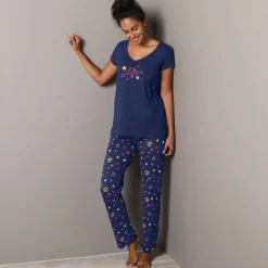 Pyjamabroek met sterrenprint Estrella - katoen