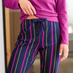 Pyjamabroek met strepenprint Estrella - katoen