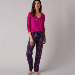 Pyjamabroek met strepenprint Estrella - katoen