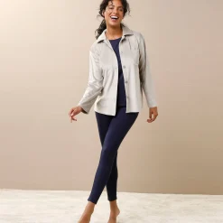 Pyjamajas met knoopsluiting, geruwd velours