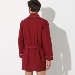 Pyjamajasje in popeline met doorknoopsluiting