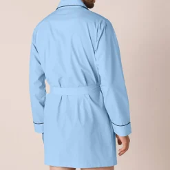Pyjamajasje in popeline met doorknoopsluiting