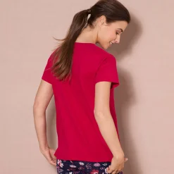 Pyjamashirt met korte mouwen