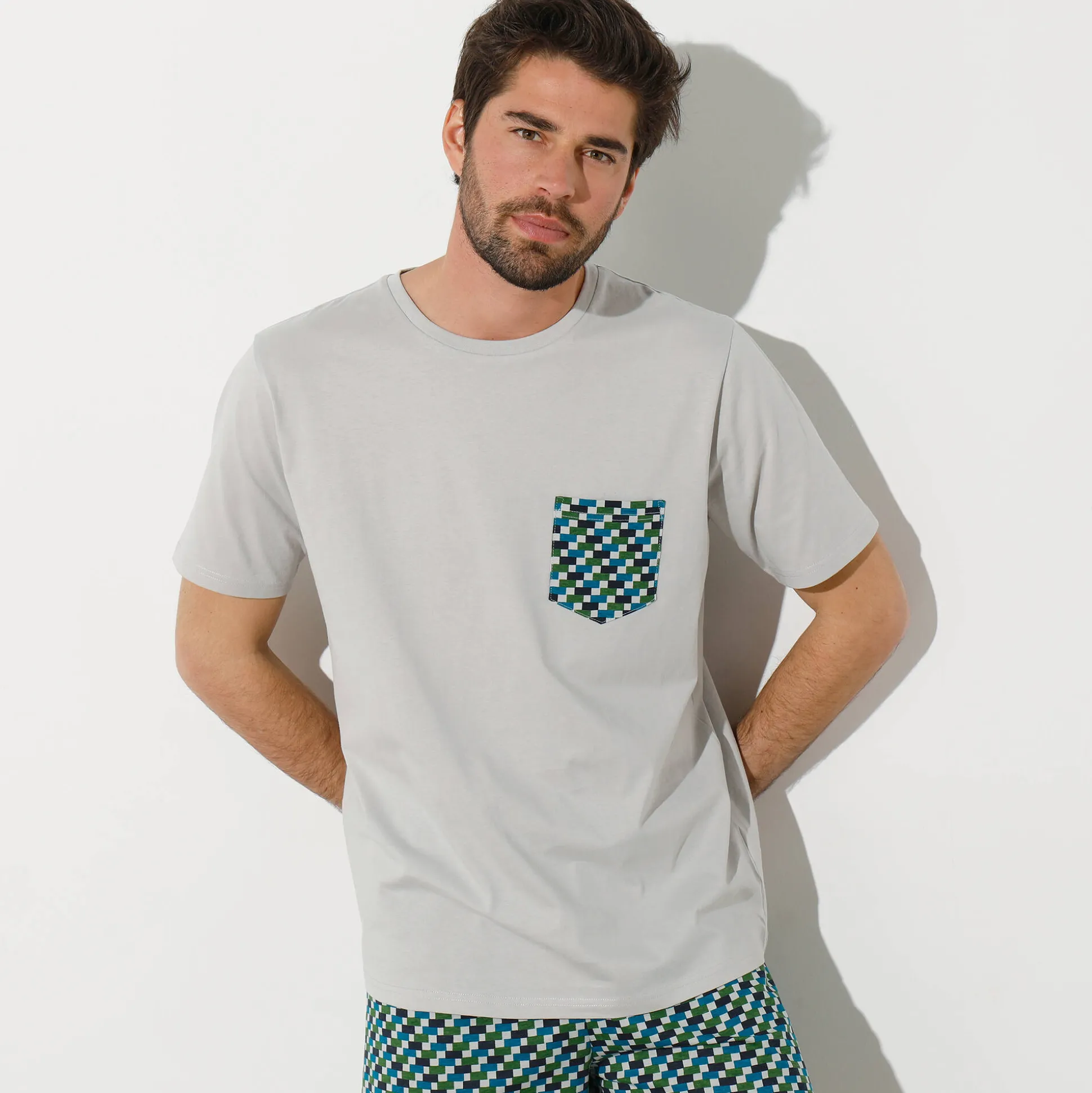 Pyjamashirt met korte mouwen