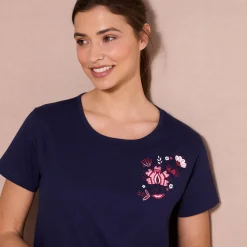 Pyjamashirt met korte mouwen