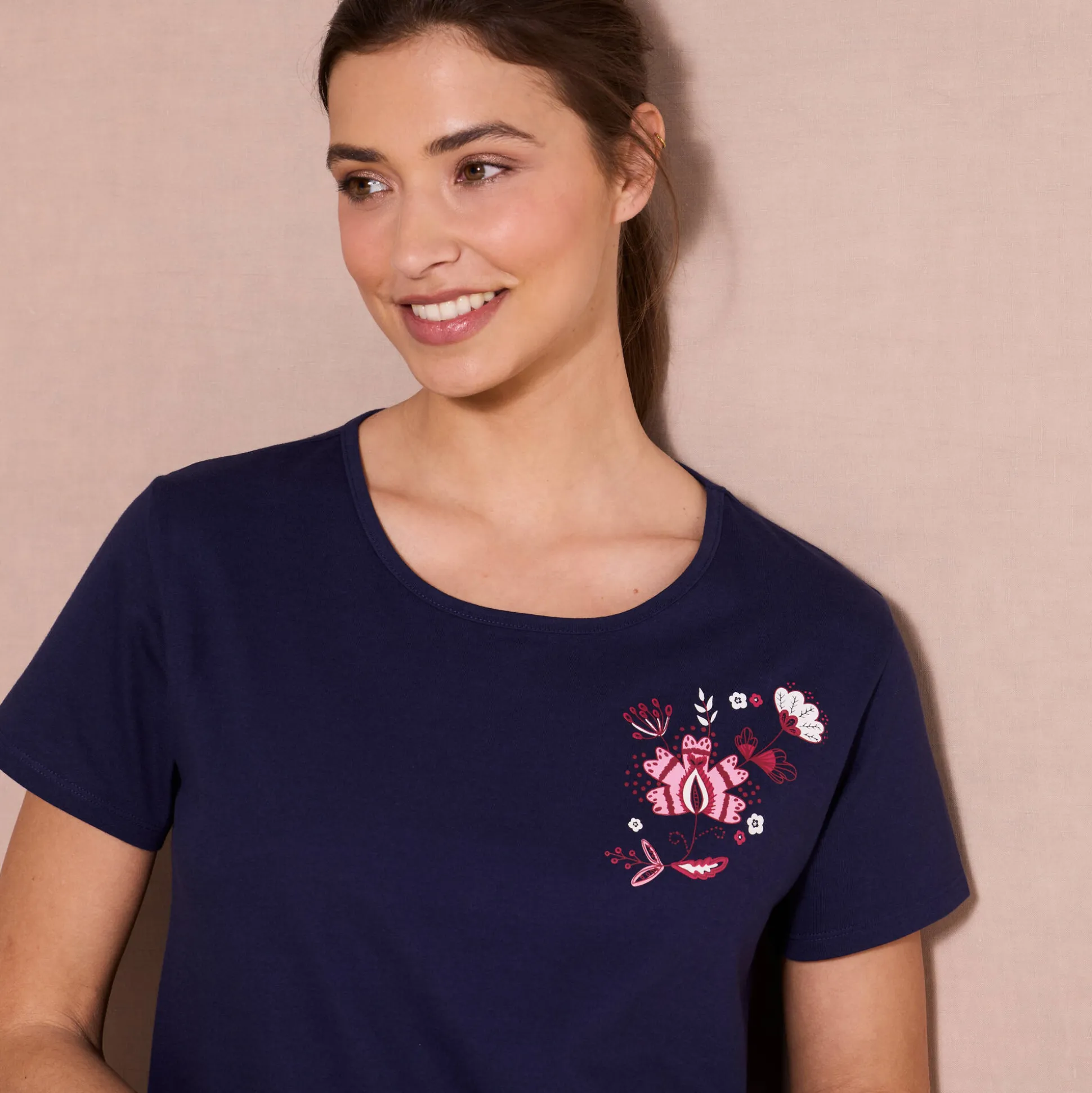 Pyjamashirt met korte mouwen