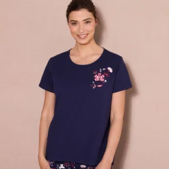 Pyjamashirt met korte mouwen