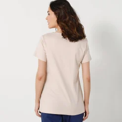 Pyjamashirt met korte mouwen en bloemenmotief