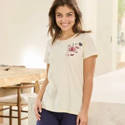 Pyjamashirt met korte mouwen