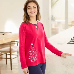 Pyjamashirt met lange mouwen