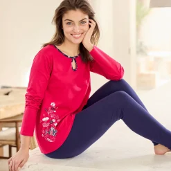 Pyjamashirt met lange mouwen
