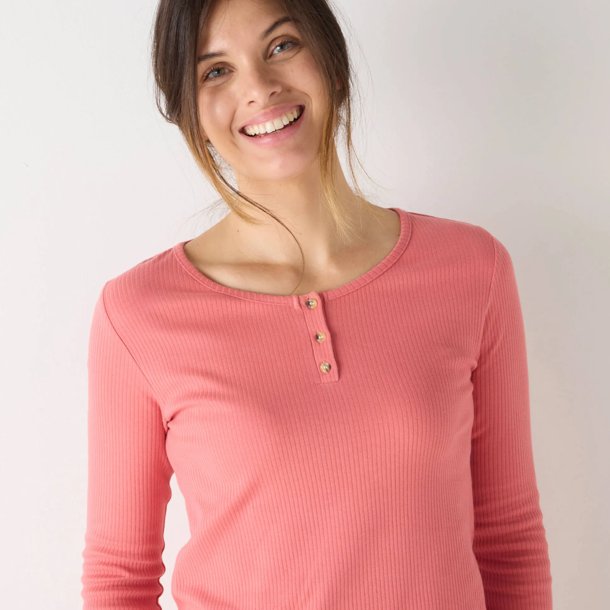 Pyjamashirt met lange mouwen