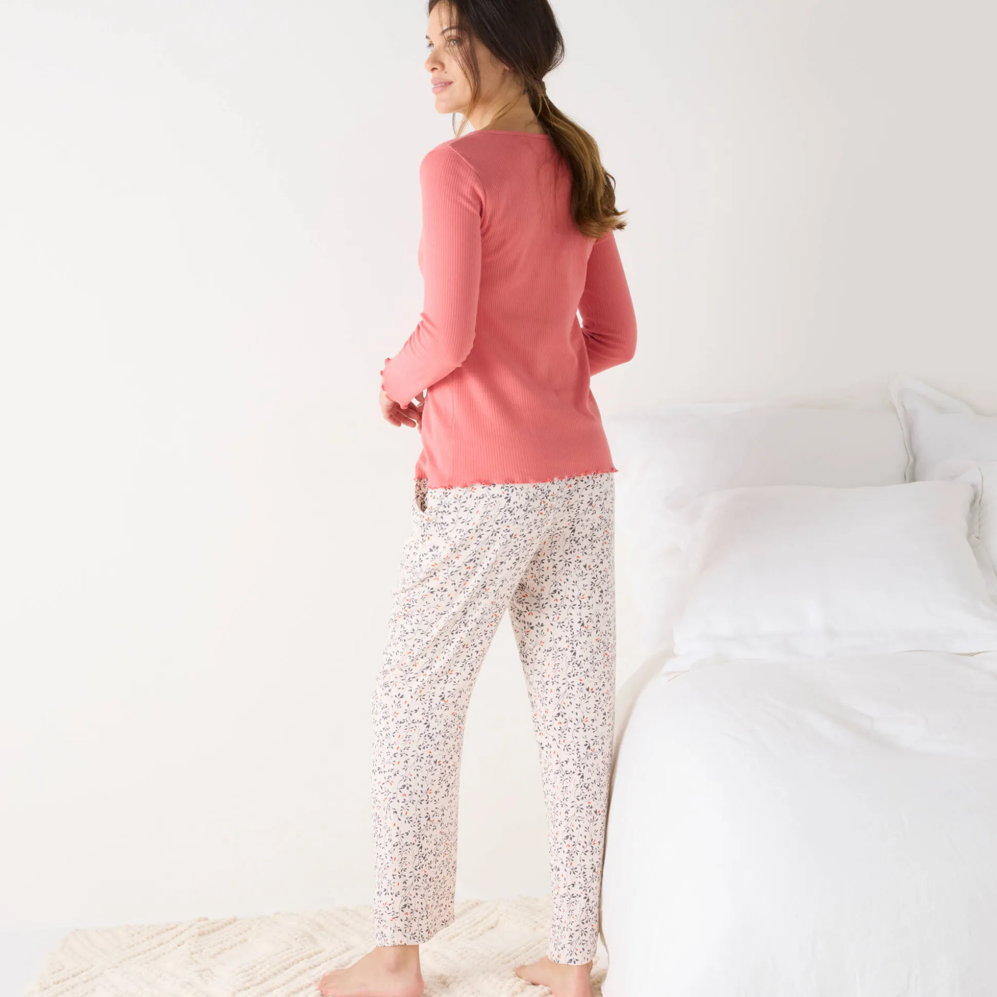 Pyjamashirt met lange mouwen