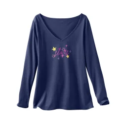 Pyjamashirt met lange mouwen en print Estrella