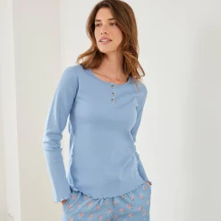 Pyjamashirt met lange mouwen
