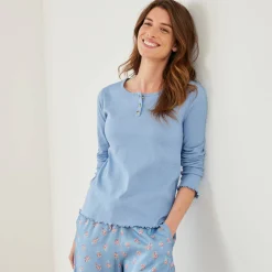 Pyjamashirt met lange mouwen