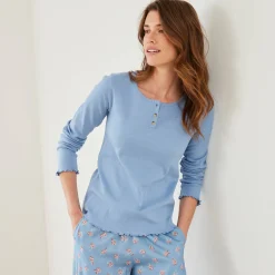 Pyjamashirt met lange mouwen