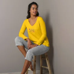 Pyjamashirt met lange mouwen en print Estrella