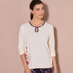 Pyjamashirt met lange mouwen