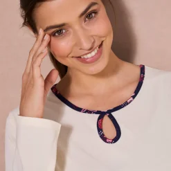 Pyjamashirt met lange mouwen