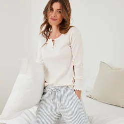 Pyjamashirt met lange mouwen