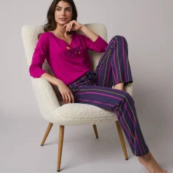 Pyjamashirt met lange mouwen en print Estrella