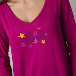 Pyjamashirt met lange mouwen en print Estrella