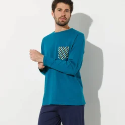 Pyjamashirt met lange mouwen