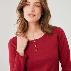 Pyjamashirt met lange mouwen