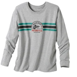 Pyjamashirt met strepenprint op de borst, lange mouwen