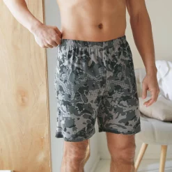 Pyjamashort in bedrukt katoen