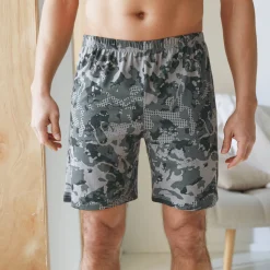 Pyjamashort in bedrukt katoen
