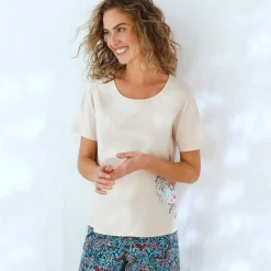 Pyjama-T-shirt met Ikat-print