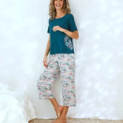 Pyjama-T-shirt met Ikat-print