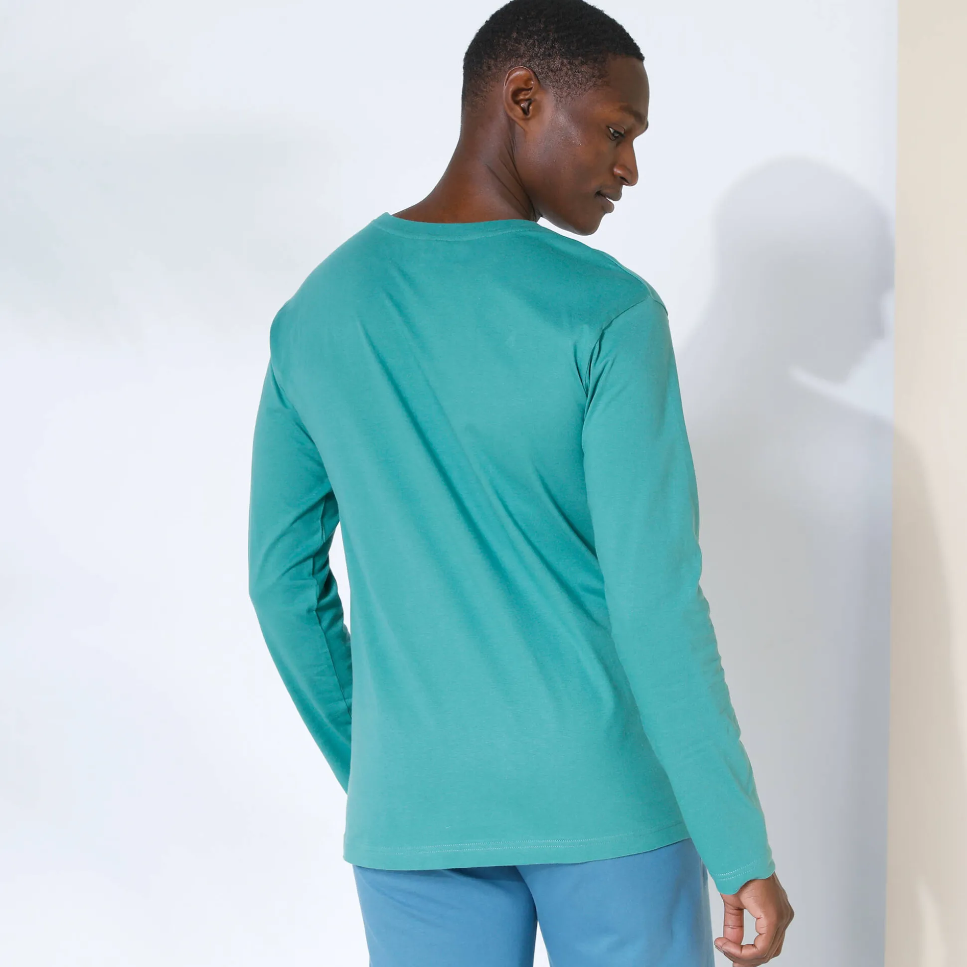 Pyjama-T-shirt met lange mouwen, groen