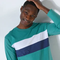 Pyjama-T-shirt met lange mouwen, groen