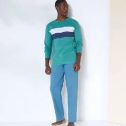 Pyjama-T-shirt met lange mouwen, groen