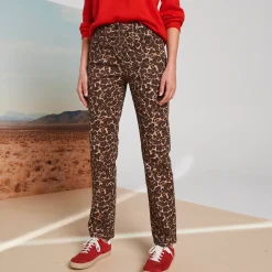 Rechte broek, dierenhuidprint