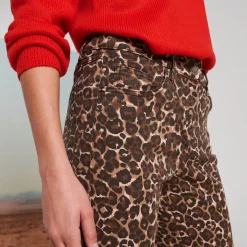Rechte broek, dierenhuidprint